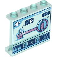 WALL ELEMENT 1X4X3, NO. 37: {прозрачно светло син}