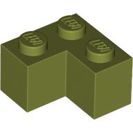 BRICK CORNER 1X2X2: {маслинено зелен}