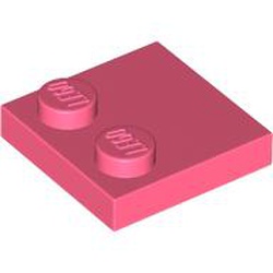 PLATE 2X2, W/ REDUCED KNOBS: {пъстро коралов}