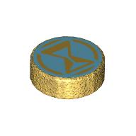 FLAT TILE 1X1, ROUND, NO. 271: {топло златист}