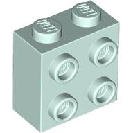BRICK 1X2X1 2/3 W/4 KNOBS: {аквамарин}