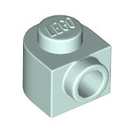 PLATE 1X1X2/3, W/ 1 KNOB, ROUNDED: {аквамарин}
