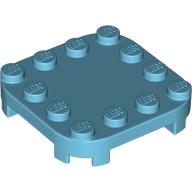 PLATE, 4X4X2/3, CIRCLE, W/ REDUCED KNOBS: {умерено небесносин}