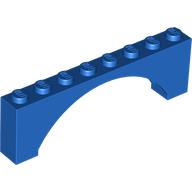 BRICK W. BOW 1X8X2: {ярко син}