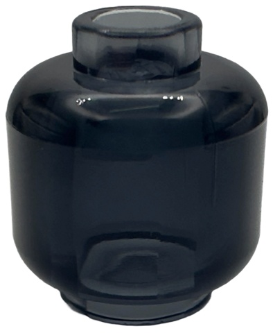 Minifigure, Head (Plain): {прозрачно черен}