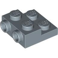 PLATE 2X2X2/3 W/ 2. HOR. KNOB: {пясъчно син}