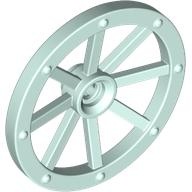 Wheel Wagon Large 33mm D., Hole Notched for Wheels Holder Pin: {аквамарин}