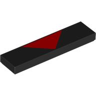 FLAT TILE 1X4, NO. 201: {черен}