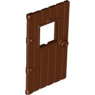 DOOR, W/ WINDOW, 1X4X6, NO. 1: {червеникаво-кафяв}