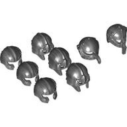 ACCESSORIES, HELMET, NO. 1 / Minifigure, Headgear Helmets Castle / Fantasy, 8 in Bag (Multipack): {титаниево метален}