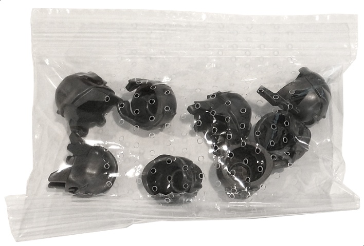 ACCESSORIES, HELMET, NO. 1 / Minifigure, Headgear Helmets Castle / Fantasy, 8 in Bag (Multipack): {титаниево метален}