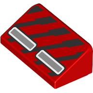 ROOF TILE 1X2X2/3, NO. 46: {ярко червен}