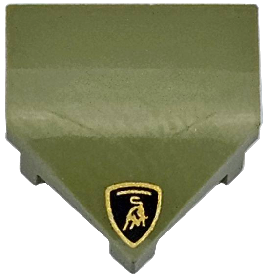 Wedge 2 x 2 x 2/3 Pointed with Lamborghini Logo Pattern: {маслинено зелен}