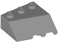 Wedge 3 x 3 Sloped Left: {тъмно каменно сив}