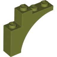 BRICK W/ BOW 1X4X3: {маслинено зелен}