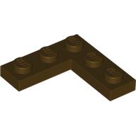 CORNER PLATE 1X3X3: {тъмно кафяв}