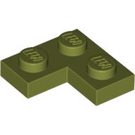 CORNER PLATE 1X2X2: {маслинено зелен}