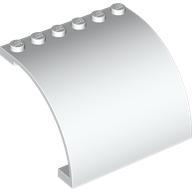 WALL 6X5X3 1/3, W/ ARCH, 1/4 CIRCLE: {бял}