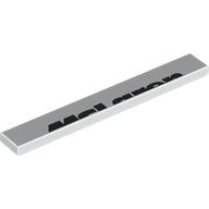 FLAT TILE 1X8, NO. 109: {бял}