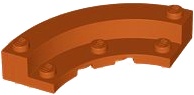 Brick, Round Corner 5 x 5 Macaroni with 4 x 4 Round Plate Macaroni: {тъмно оранжев}