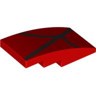 BRICK 2X4, W/ BOW, NO. 15: {ярко червен}