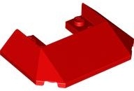Wedge 6 x 4 Cutout (Train Roof) with 9 Large Bottom Tubes: {ярко червен}
