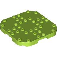 PLATE, 8X8X2/3, CIRCLE, W/ REDUCED KNOBS: {ярко жълто-зелен}