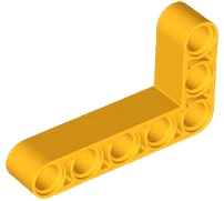 Technic, Liftarm, Modified Bent Thick L-Shape 3 x 5: {огнено жълто-оранжев}