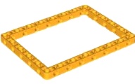 Technic, Liftarm, Modified Frame Thick 11 x 15 Open Center: {огнено жълто-оранжев}