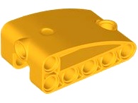 Technic, Panel Curved 2 x 5 x 3 Double Modified L-Shape Quarter Ellipse Thick : {огнено жълто-оранжев}