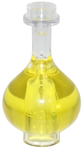 Minifigure, Utensil Bottle, Florence Flask with Molded Trans-Yellow Fluid Pattern: {прозрачен}