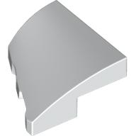 PLATE 2X2X2/3, HALF BOW W/ CUT, RIGHT: {бял}