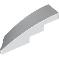 BRICK 1X4X1, HALF BOW W/ CUT, RIGHT: {бял}