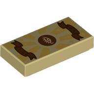 FLAT TILE 1X2, NO. 415: {тухлено жълт}
