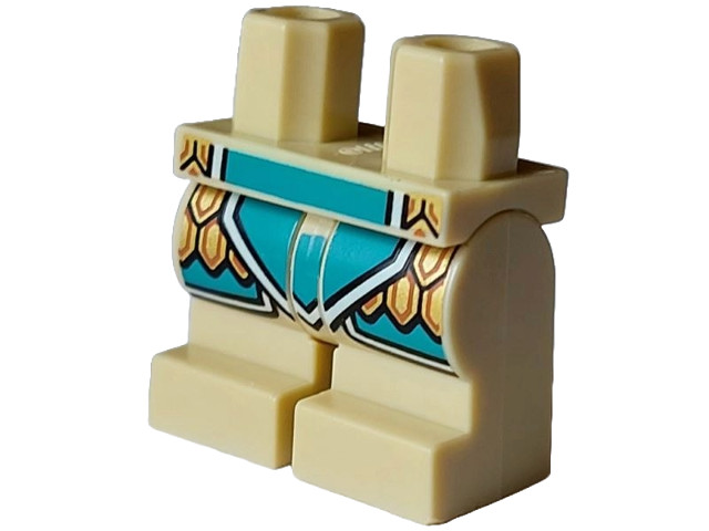 Hips and Medium Legs with Dark Turquoise Robe Ends, Black and White Trim and Gold and Dark Orange Kilt Pattern: {тухлено жълт}