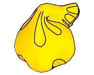 Minifigure, Utensil Sack / Bag with Handle: {ярко жълт}