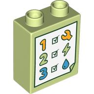 BRICK 1X2X2, NO. 255: {пролетно жълто-зелен}