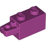 BRICK 1X2 W/STUB HORIZ. END: {ярко червеникаво-виолетов}
