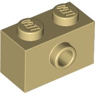 BRICK 1X2 W/ 1 KNOB: {тухлено жълт}