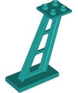 Support 2 x 4 x 5 Stanchion Inclined, 5mm Wide Posts: {ярко синьо-зелен}