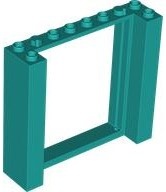 Door, Frame 2 x 8 x 6: {ярко синьо-зелен}