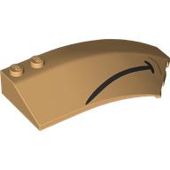 RIGHT SHELL 3X8X2 W/ BOW & ANGLE, NO. 1: {умерен тан}