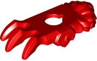 Minifigure Armor Shoulder Pads with Fur and 3 Spikes / Claws: {ярко червен}