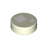 FLAT TILE 1X1, ROUND, NO. 280: {бляскаво бял}