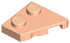 Wedge, Plate 2 x 2  Left: {светло нуга}