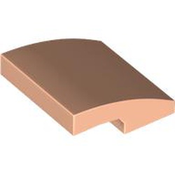 PLATE W. BOW 2X2X2/3: {светло нуга}