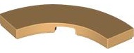 Tile, Round Corner 3 x 3 Macaroni: {умерен тан}