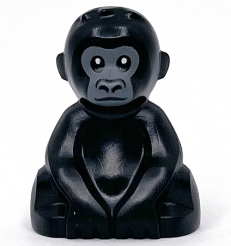 Gorilla, Baby with Dark Bluish Gray Face Pattern: {черен}