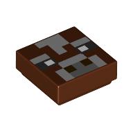 FLAT TILE 1X1, NO. 320: {червеникаво-кафяв}
