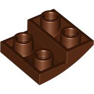 BRICK 2X2X2/3, INVERTED BOW: {червеникаво-кафяв}